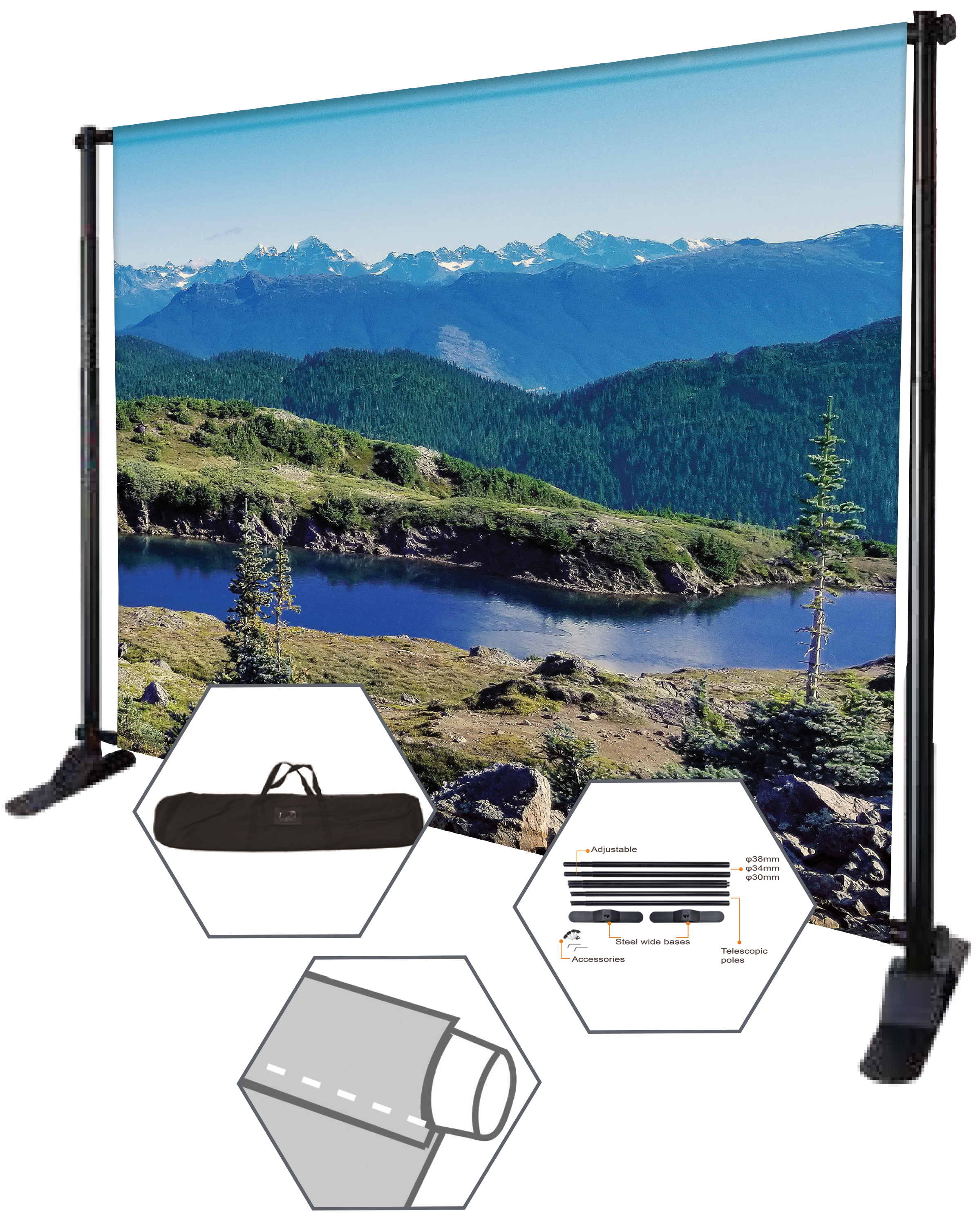 Adjustable Banner Stand